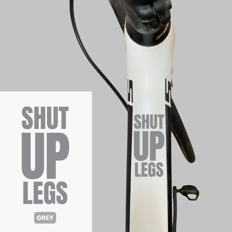 Load image into Gallery viewer, Bicycle Sticker Decal | SHUT UP LEGS (Set of 2) - MADOVERBIKING -  MADOVERBIKING