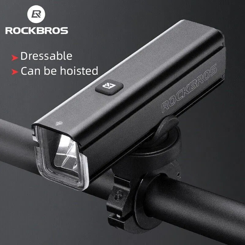 Load image into Gallery viewer, Rockbros Bike Light 1000 Lumens USB Rechargeable Bike Headlight Led IPX6 Waterproof Bike Front Light 5 Modes Aluminum Alloy Super Bright Bike Light for Night Riding
