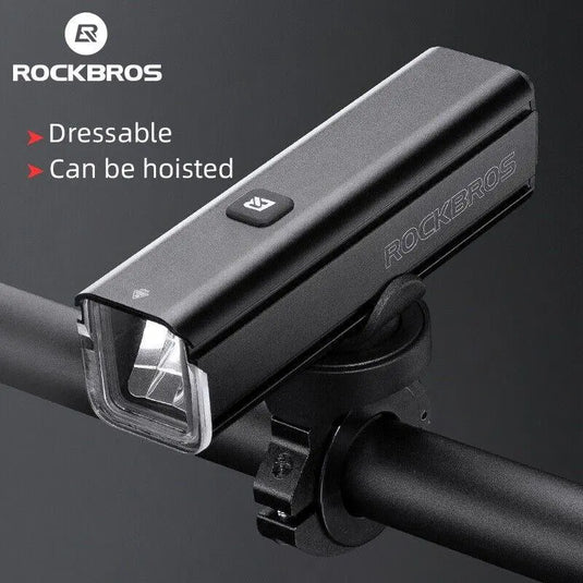 Rockbros Bike Light 1000 Lumens USB Rechargeable Bike Headlight Led IPX6 Waterproof Bike Front Light 5 Modes Aluminum Alloy Super Bright Bike Light for Night Riding