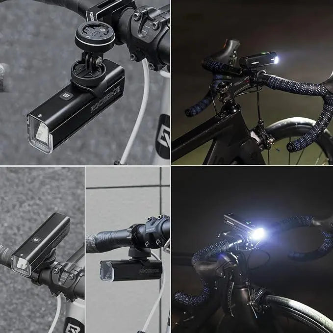 Load image into Gallery viewer, Rockbros Bike Light 1000 Lumens USB Rechargeable Bike Headlight Led IPX6 Waterproof Bike Front Light 5 Modes Aluminum Alloy Super Bright Bike Light for Night Riding