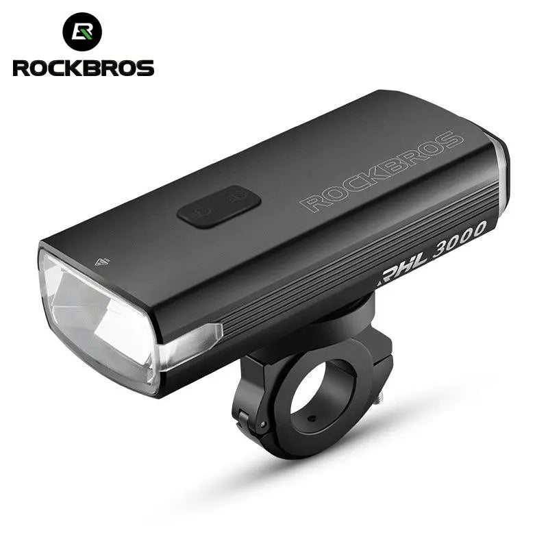 Load image into Gallery viewer, Rockbros Bike Light 3000 Lumens USB Rechargeable Bike Headlight Led IPX6 Waterproof Bike Front Light 5 Modes Aluminum Alloy Super Bright Bike Light for Night Riding