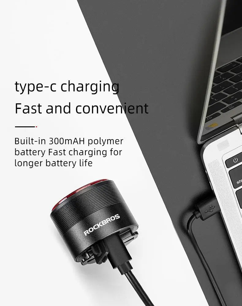 Load image into Gallery viewer, Rockbros Bike Tail Light Rear Bike Light Rechargeable Bike Rear Light Waterproof Bike Taillight