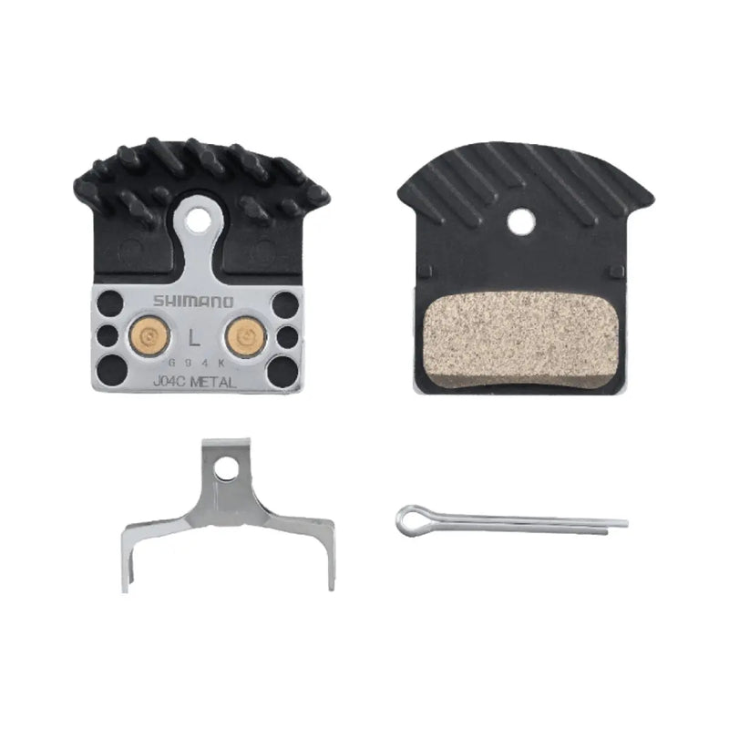 Load image into Gallery viewer, Shimano Disc Brake Pad J04C Metal w/Fin & Spring SHIMANO MADOVERBIKING