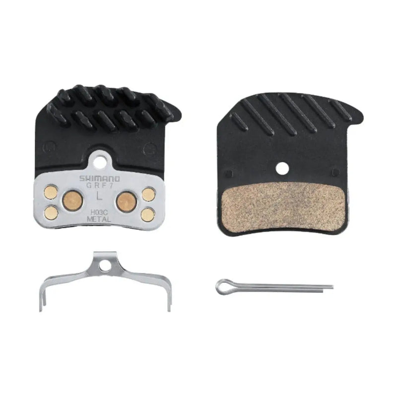 Load image into Gallery viewer, Shimano H03C Metal Pad w/Fin & Spring w/Split Pin IBPH03CMFA SHIMANO MADOVERBIKING