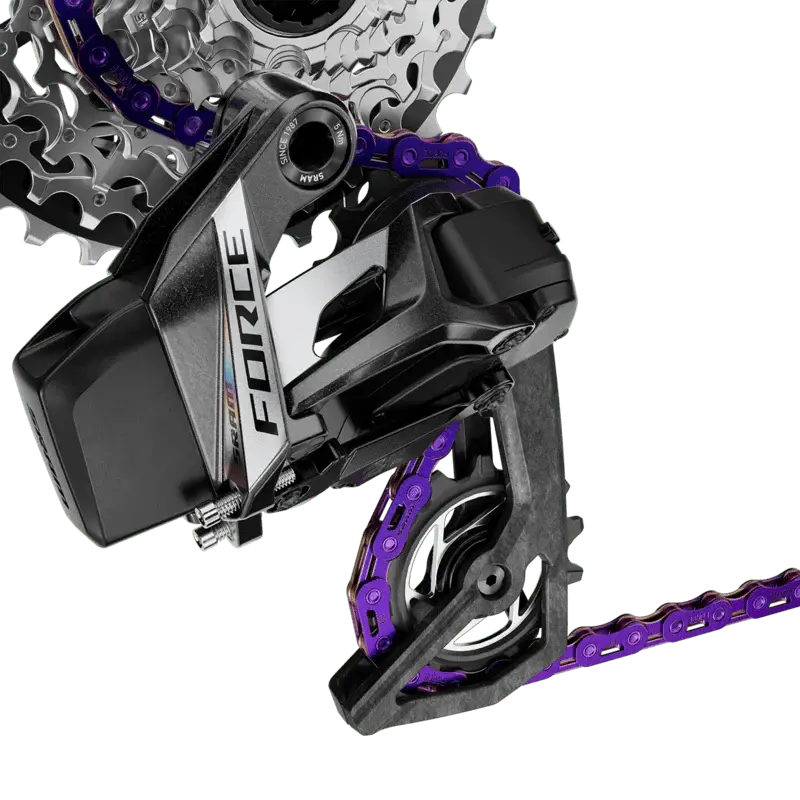 Load image into Gallery viewer, SRAM CHAIN FORCE E1 PURPLE 12 SPEED 114 LINKS 00.2518.072.012 SRAM MADOVERBIKING