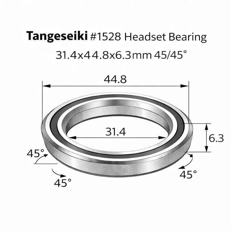 Load image into Gallery viewer, TANGESEIKI HEADSET BEARING | 1528 (31.4X44.8X6.3 MM 45/45°) - MADOVERBIKING