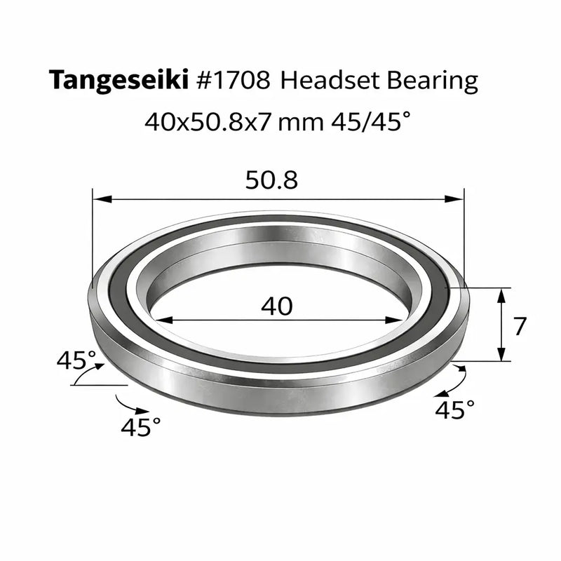 Load image into Gallery viewer, TANGESEIKI HEADSET BEARING | 1708 (40X50.8X7 MM 45/45°) - MADOVERBIKING