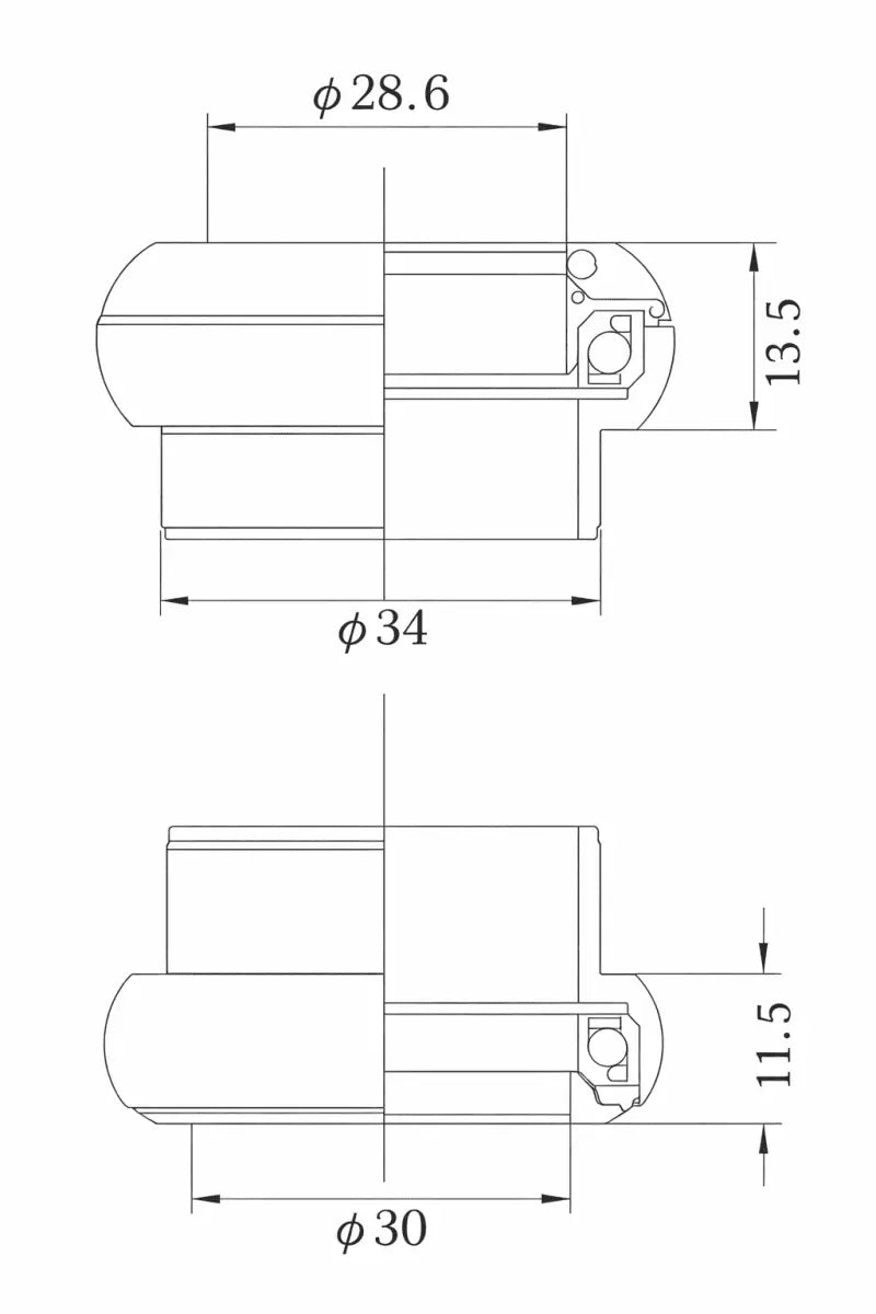 Load image into Gallery viewer, TANGESEIKI TECHNOGLIDE J2 ZERO STACK THREADLESS HEADSET 1" | EC32 - MADOVERBIKING