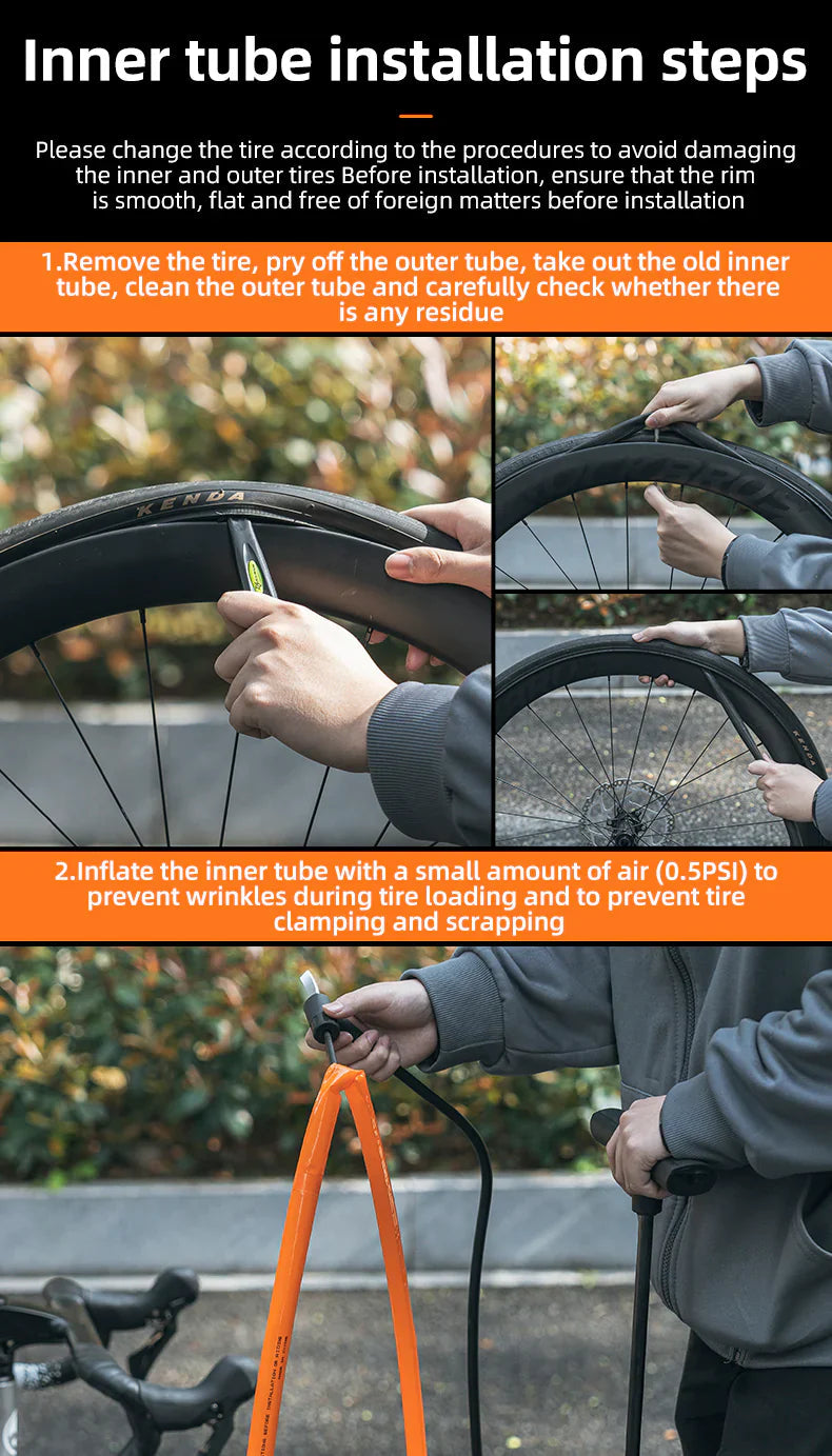 Load image into Gallery viewer, Road Inner Tube | 35gm Ultra-Light TPU Tube - 700x18-32c (65mm/85mm) ROCKBROS MADOVERBIKING
