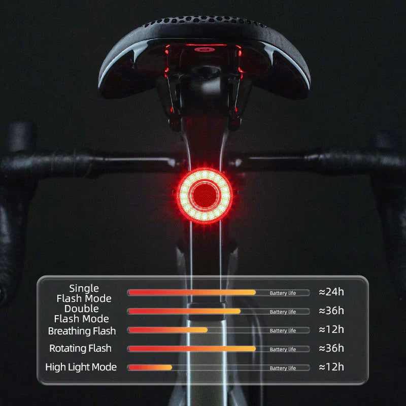 Load image into Gallery viewer, Smart Tail Light Circular ROCKBROS MADOVERBIKING
