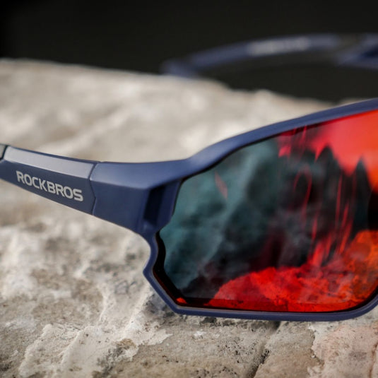 Sunglasses | Polarized Glasses - Myopia Compatible (Blue/Red) ROCKBROS MADOVERBIKING