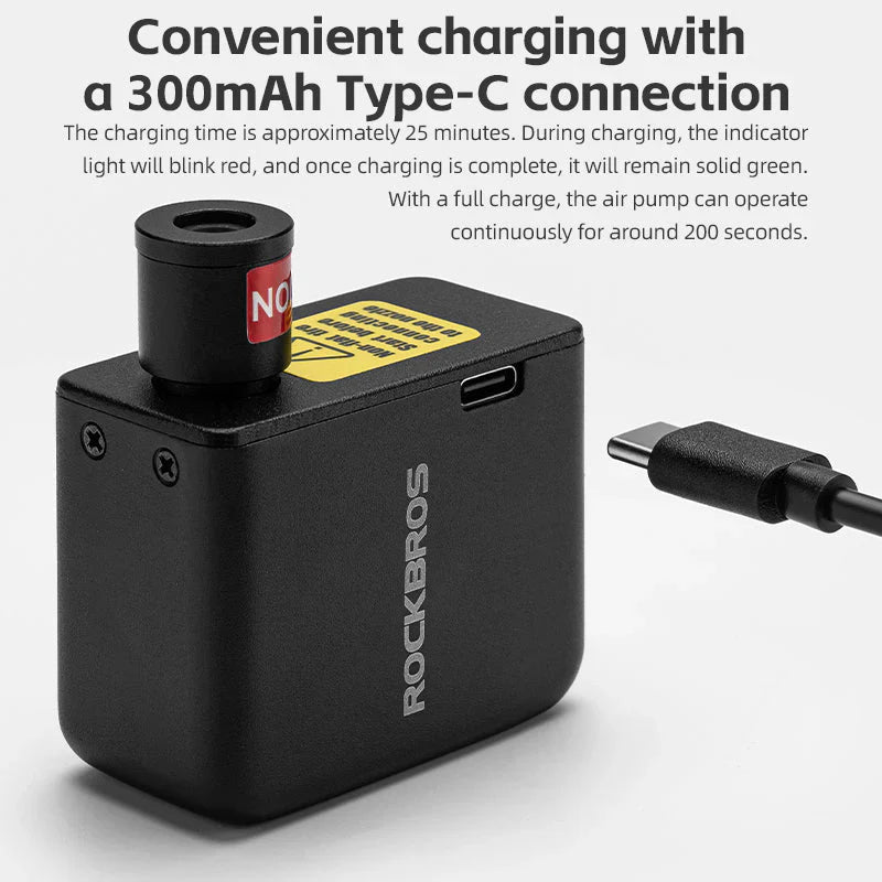 Load image into Gallery viewer, Portable Electric Pump | Type-C Charging, Schrader/Presta Compatible ROCKBROS MADOVERBIKING
