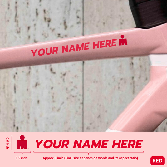 Premium Cyclist Name Sticker Decal with Iron-Man Logo (Set of 2) - MADOVERBIKING -  MADOVERBIKING