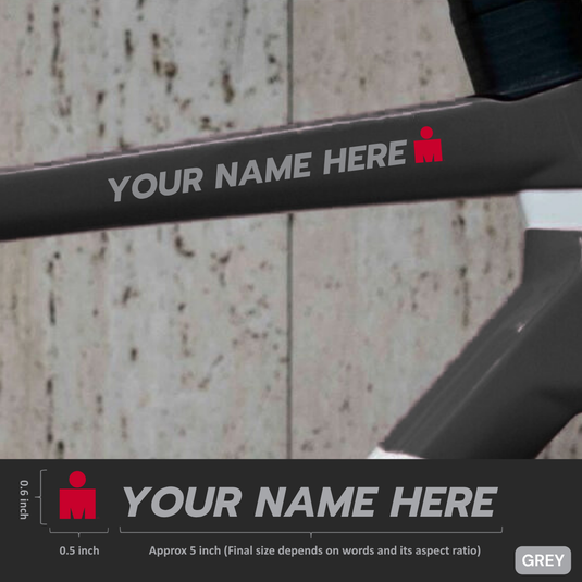 Premium Cyclist Name Sticker Decal with Iron-Man Logo (Set of 2) - MADOVERBIKING -  MADOVERBIKING