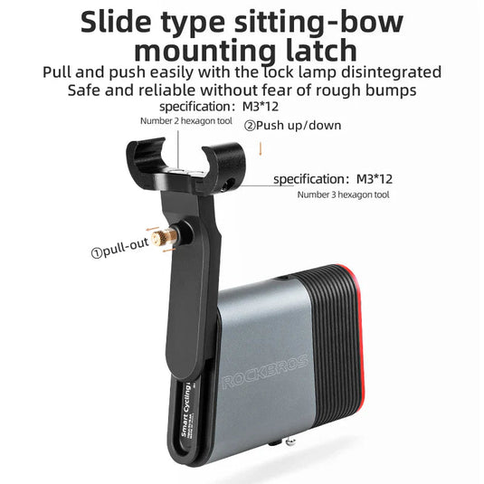 Bicycle Taillights | Smart Taillight with Lock and Brake Sensing Function ROCKBROS MADOVERBIKING