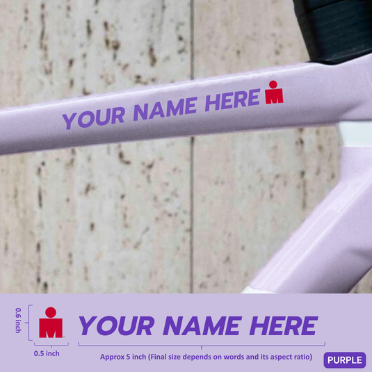Premium Cyclist Name Sticker Decal with Iron-Man Logo (Set of 2) - MADOVERBIKING -  MADOVERBIKING