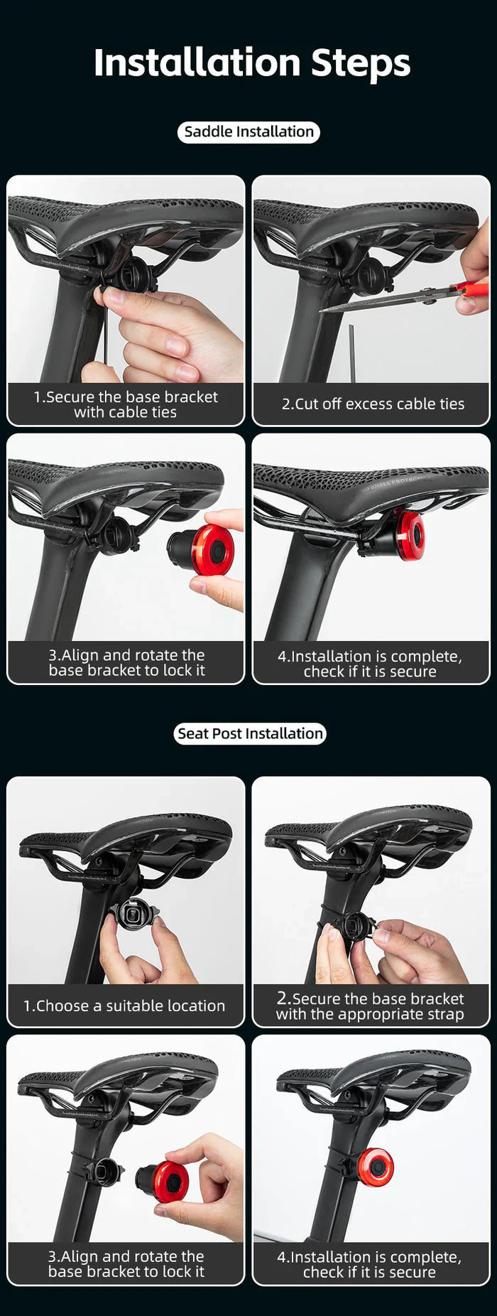 Load image into Gallery viewer, Smart Tail Light Circular ROCKBROS MADOVERBIKING
