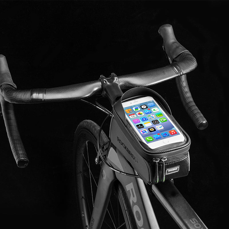 Load image into Gallery viewer, Top Tube Bag | Waterproof &amp; Compatible with Phones upto 6.5&quot; ROCKBROS MADOVERBIKING
