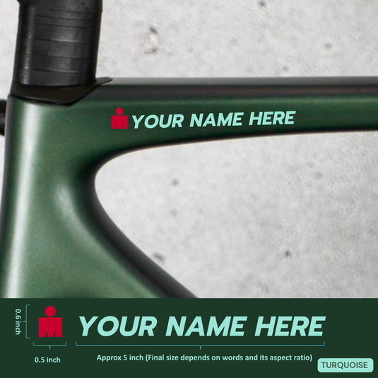 Premium Cyclist Name Sticker Decal with Iron-Man Logo (Set of 2) - MADOVERBIKING -  MADOVERBIKING
