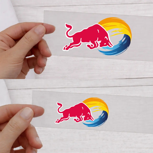 REDBULL STICKER | UV DTF BASED VINYL DECAL - WATERPROOF VINYL BASE (Pack of 2)