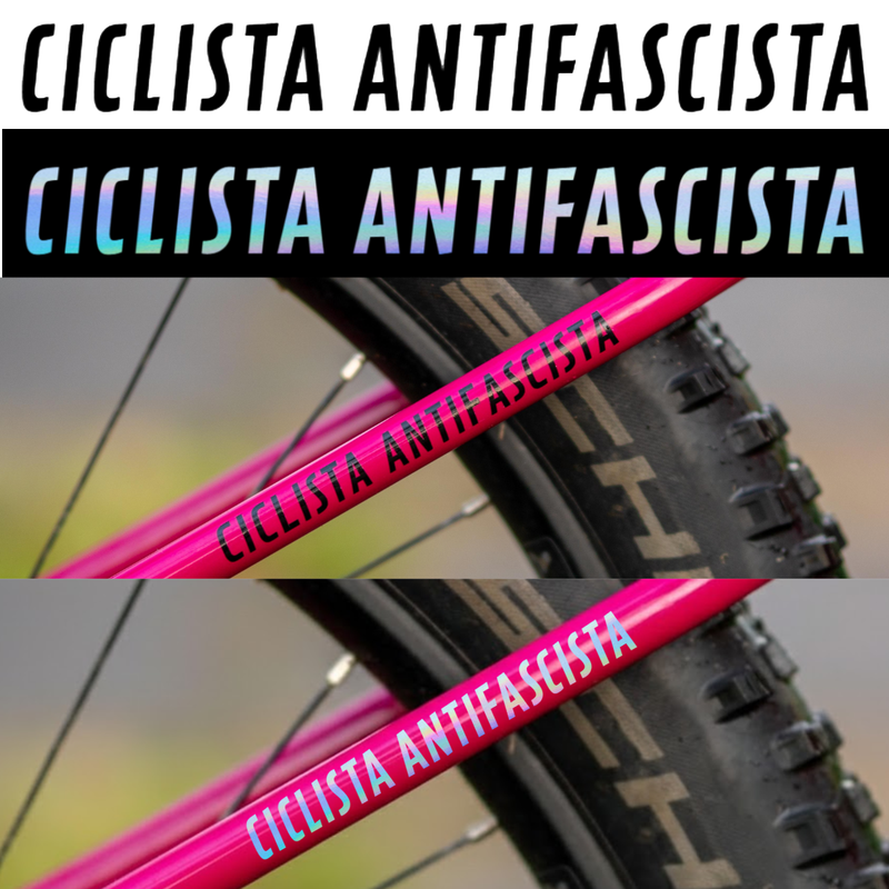 Load image into Gallery viewer, CICLISTA ANTIFASCISTA VINYL DECAL (SET OF 2)
