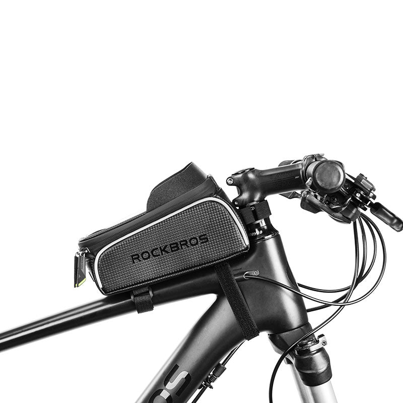 Load image into Gallery viewer, Top Tube Bag | Waterproof &amp; Compatible with Phones upto 6.5&quot; ROCKBROS MADOVERBIKING
