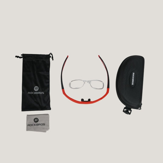 Sunglasses | Polarized Glasses - Myopia Compatible (Black/Red) ROCKBROS MADOVERBIKING
