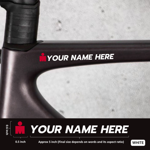 Premium Cyclist Name Sticker Decal with Iron-Man Logo (Set of 2) - MADOVERBIKING -  MADOVERBIKING