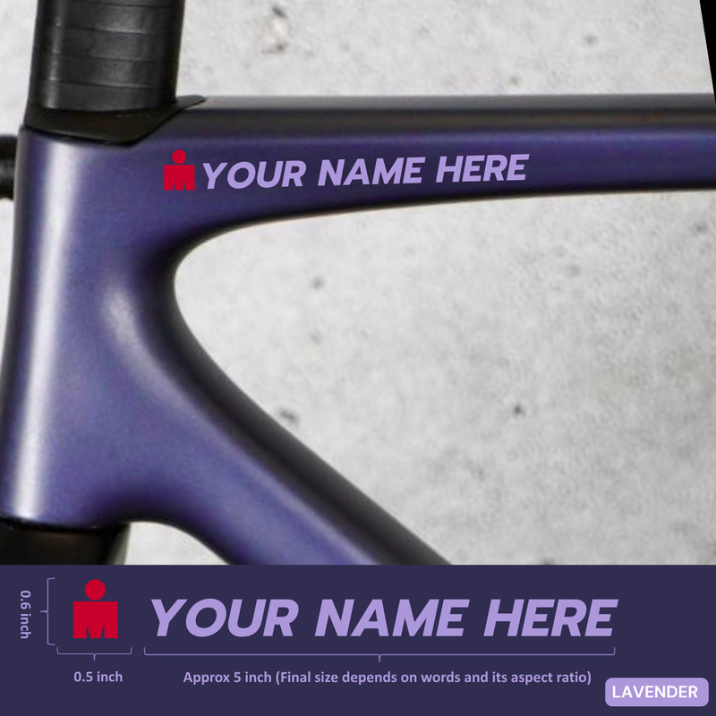 Load image into Gallery viewer, Premium Cyclist Name Sticker Decal with Iron-Man Logo (Set of 2) - MADOVERBIKING -  MADOVERBIKING
