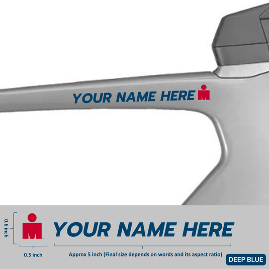 Premium Cyclist Name Sticker Decal with Iron-Man Logo (Set of 2) - MADOVERBIKING -  MADOVERBIKING