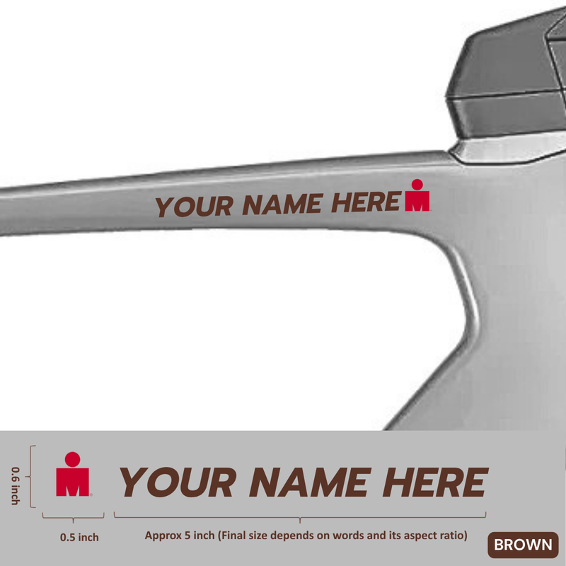 Load image into Gallery viewer, Premium Cyclist Name Sticker Decal with Iron-Man Logo (Set of 2) - MADOVERBIKING -  MADOVERBIKING
