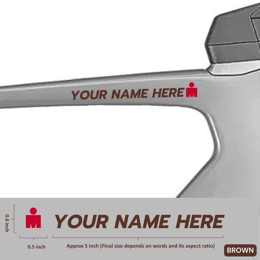Premium Cyclist Name Sticker Decal with Iron-Man Logo (Set of 2) - MADOVERBIKING -  MADOVERBIKING
