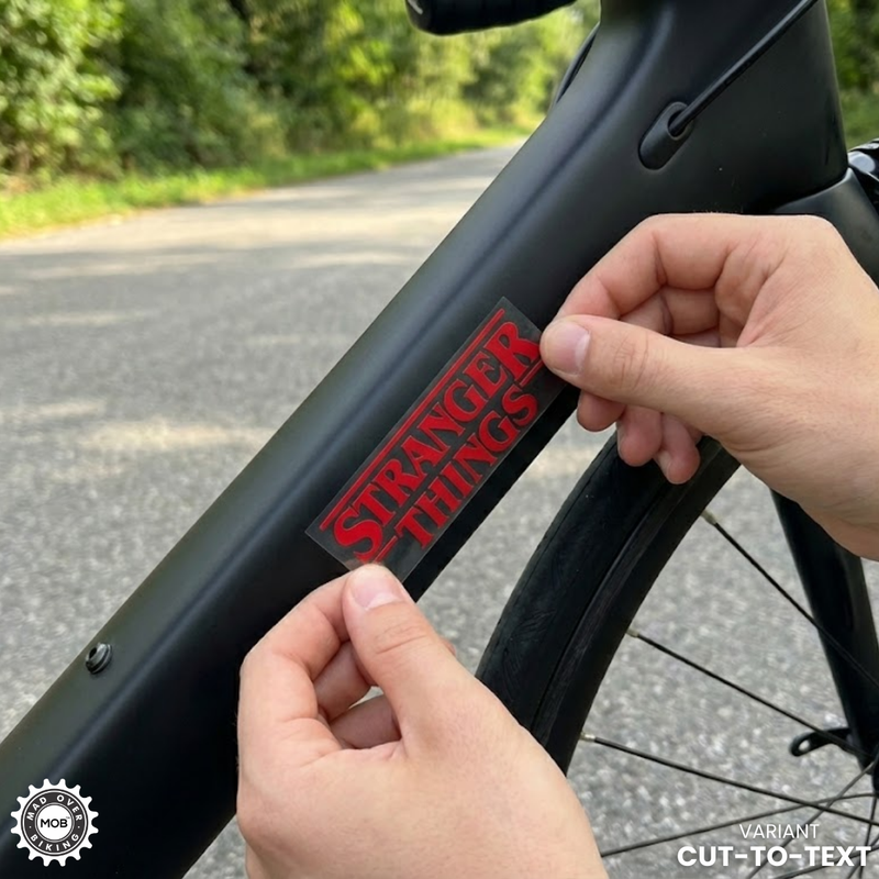 Load image into Gallery viewer, Stranger Things Vinyl Based Sticker (Set of 2) - Waterproof, Red MADOVERBIKING MADOVERBIKING
