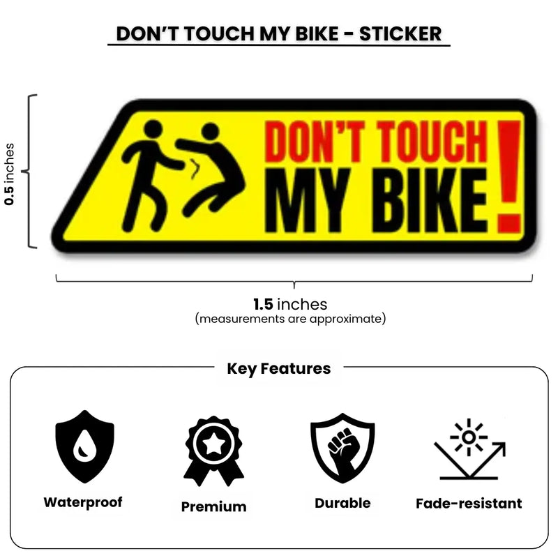 Load image into Gallery viewer, DON'T TOUCH MY BIKE - PREMIUM WATERPROOF BICYCLE STICKER
