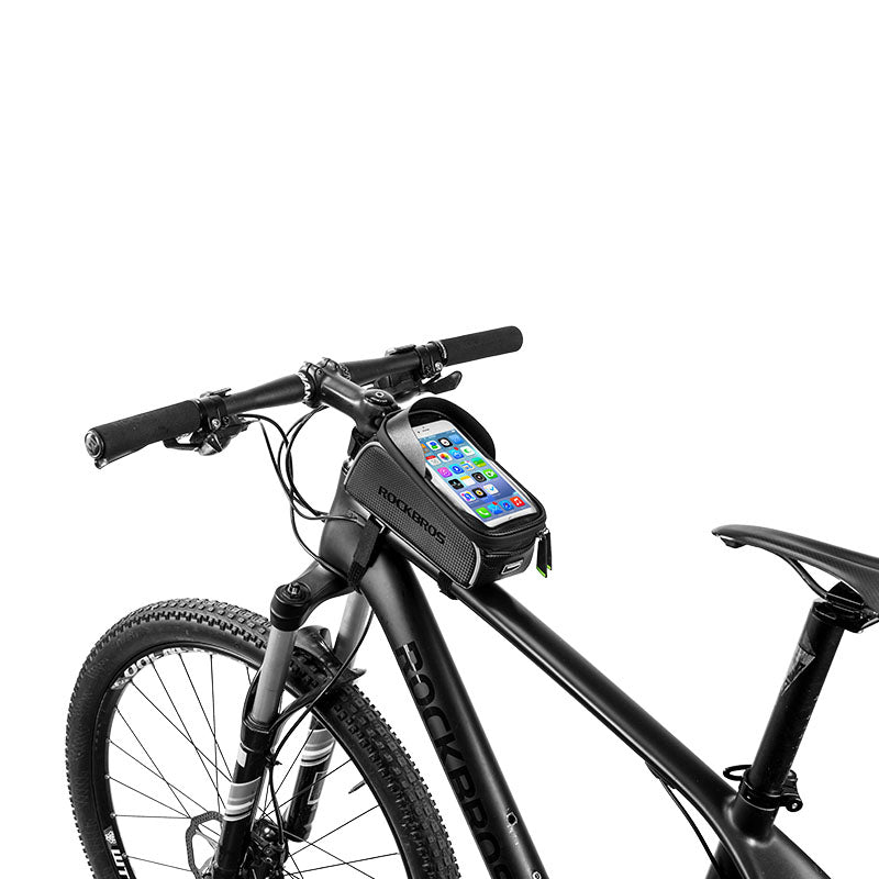 Load image into Gallery viewer, Top Tube Bag | Waterproof &amp; Compatible with Phones upto 6.5&quot; ROCKBROS MADOVERBIKING
