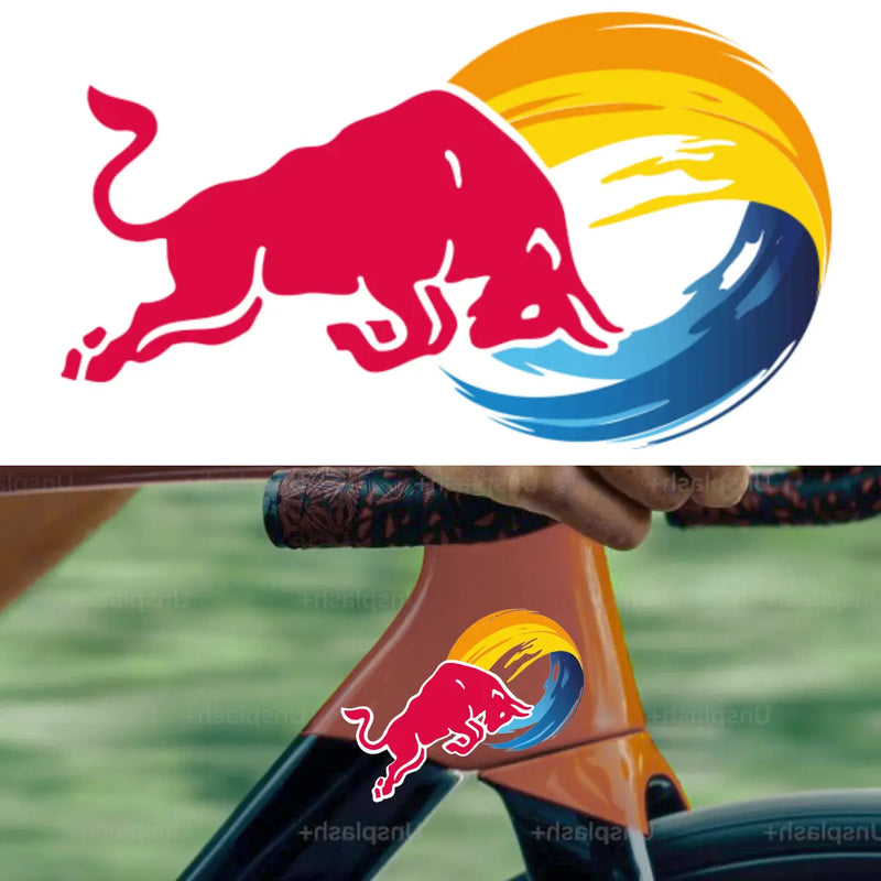 Load image into Gallery viewer, REDBULL STICKER | UV DTF BASED VINYL DECAL - WATERPROOF VINYL BASE (Pack of 2)
