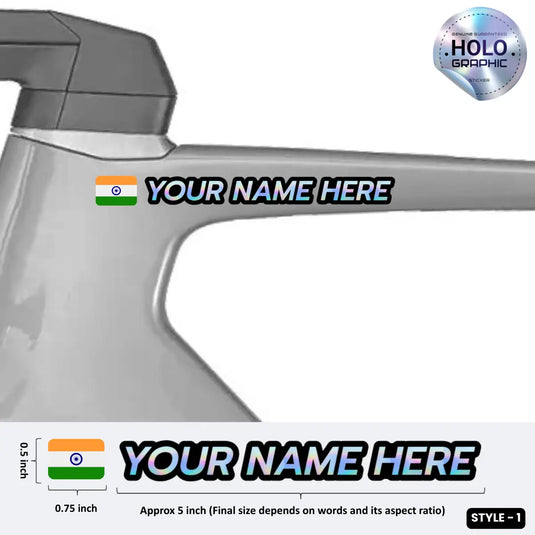 Personalized Holographic Name Vinyl Decal – Cut-to-Text with Black Border