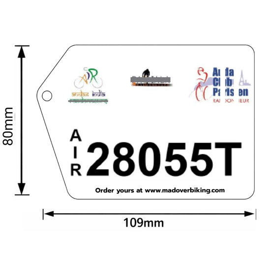 Custom Brevet Bib Plate Set (Front + Rear) – Acrylic