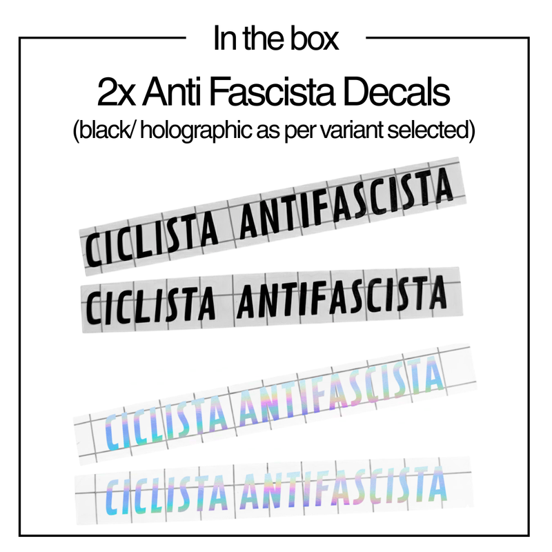 Load image into Gallery viewer, CICLISTA ANTIFASCISTA VINYL DECAL (SET OF 2)
