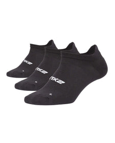 2XU Ankle Sock 3 Pack Black/White
