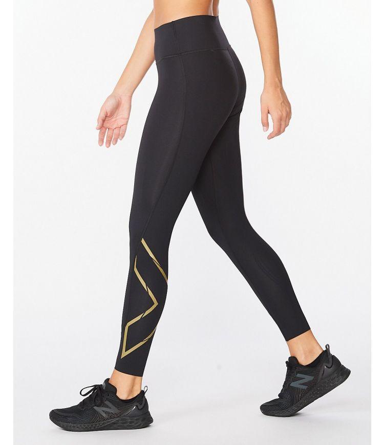 Load image into Gallery viewer, 2XU Mens MCS X Train Mid Rise Tights - (Black/Gold) - MADOVERBIKING
