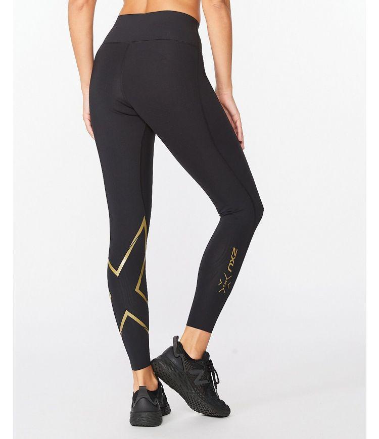 Load image into Gallery viewer, 2XU Mens MCS X Train Mid Rise Tights - (Black/Gold) - MADOVERBIKING
