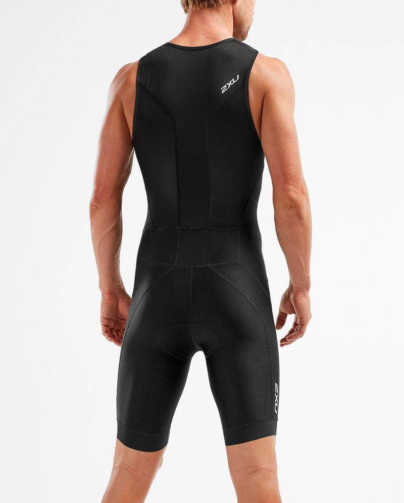 Load image into Gallery viewer, 2XU Mens Triathlon Suit Front Zip -Perform (Black/Black) - MADOVERBIKING
