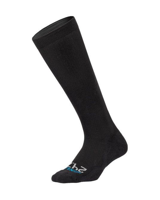 2XU Unisex 24/7 Compression Socks-Black/Black - MADOVERBIKING