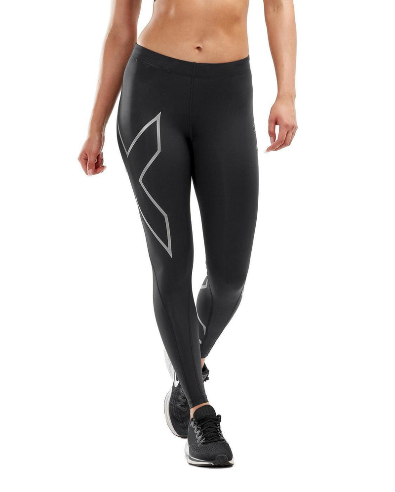 Load image into Gallery viewer, 2XU Women Compression Tights - (Black/Silver) - MADOVERBIKING
