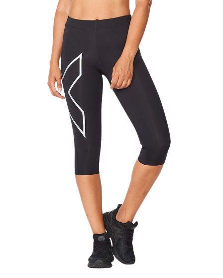 Load image into Gallery viewer, 2XU Women Core Compression 3/4 Tights Black/Silver - MADOVERBIKING
