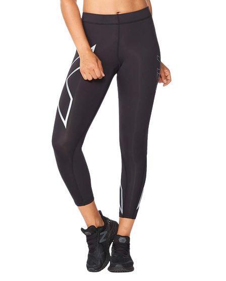 Load image into Gallery viewer, 2XU Women Core Compression 7/8 Tights-Black/Silver - MADOVERBIKING
