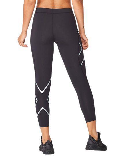 Load image into Gallery viewer, 2XU Women Core Compression 7/8 Tights-Black/Silver - MADOVERBIKING
