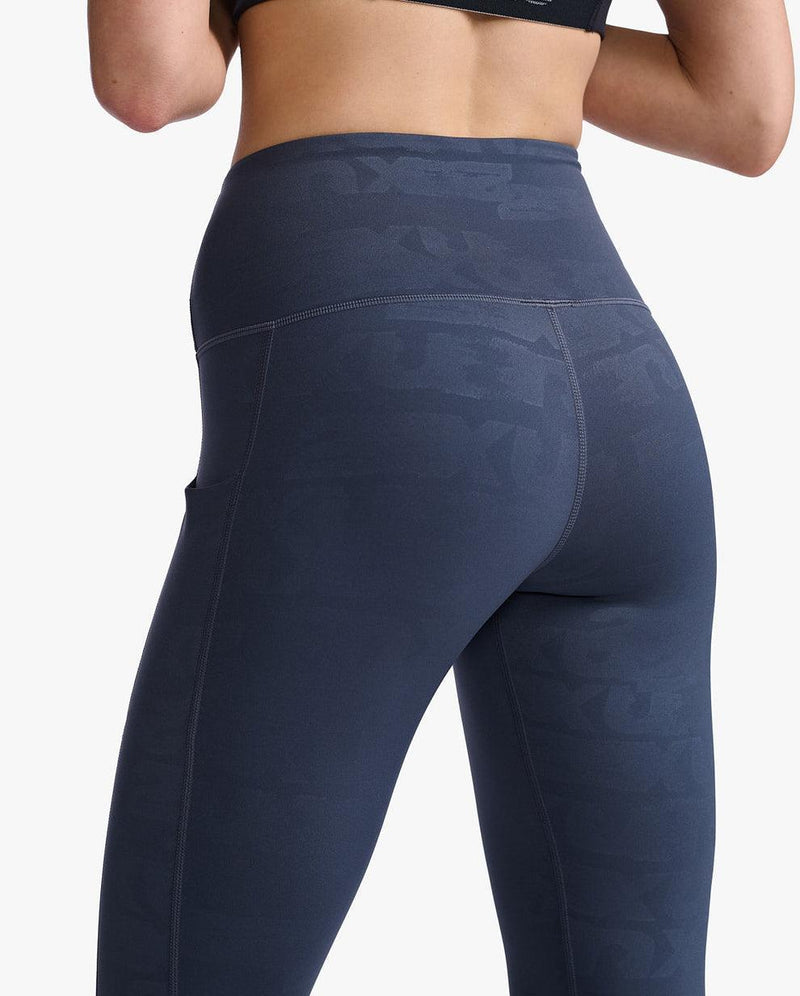 Load image into Gallery viewer, 2XU Women Form Lineup Hi-Rise Compression Tight - (Grain Monogram) - MADOVERBIKING
