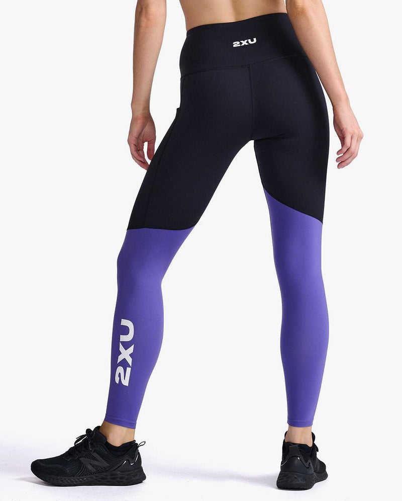 Load image into Gallery viewer, 2XU Women Form Splice Hi-Rise Comp Tight-Black/Liberty
